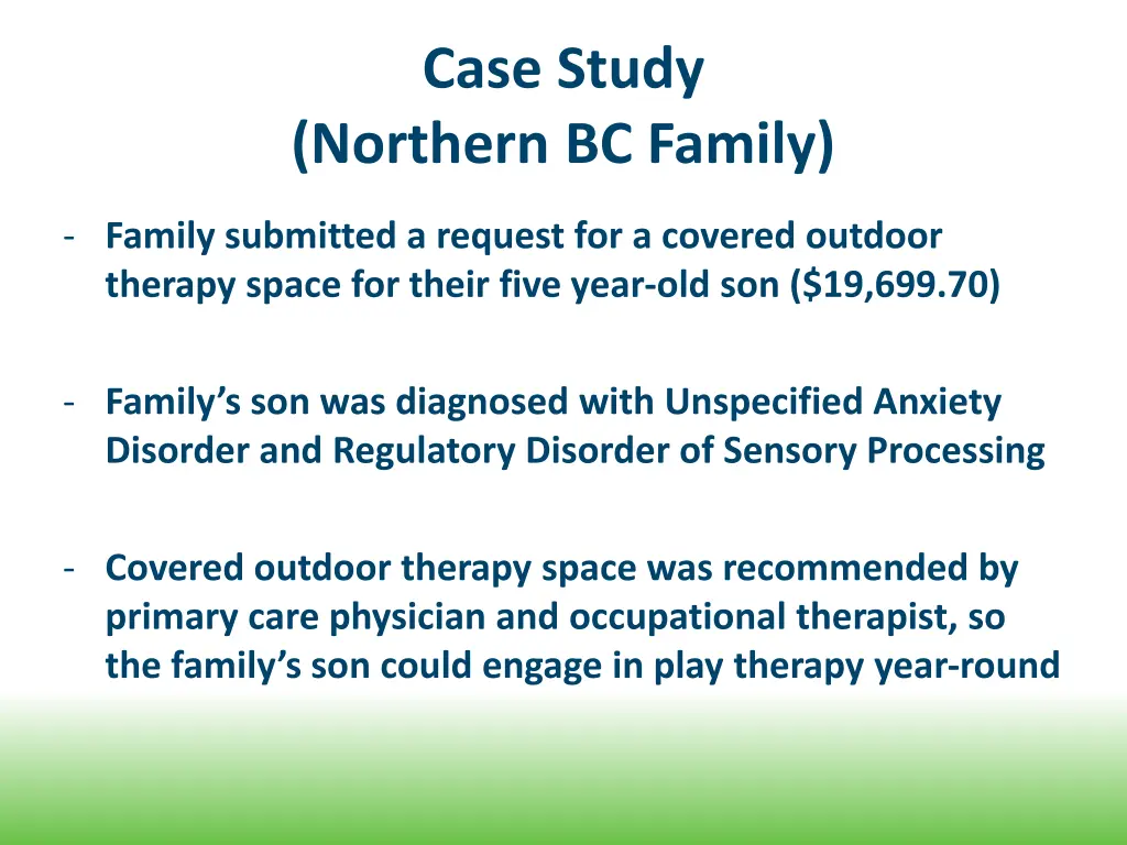 case study northern bc family