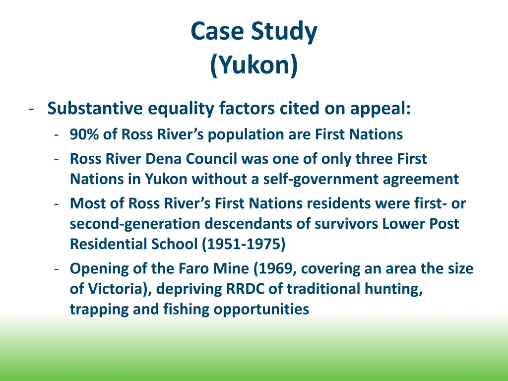 case study yukon 1