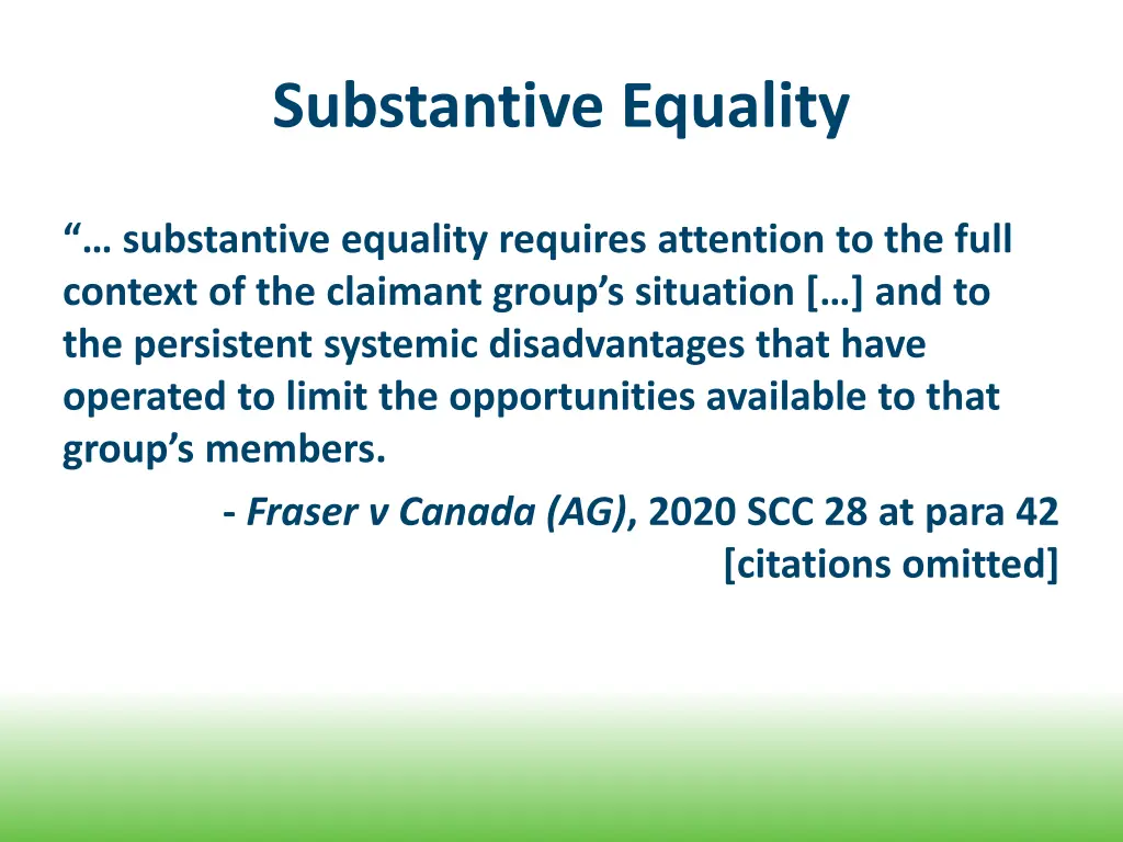 substantive equality