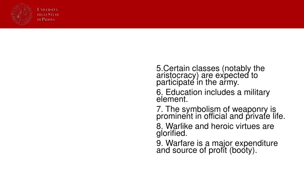 5 certain classes notably the aristocracy