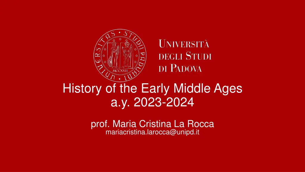 history of the early middle ages a y 2023 2024