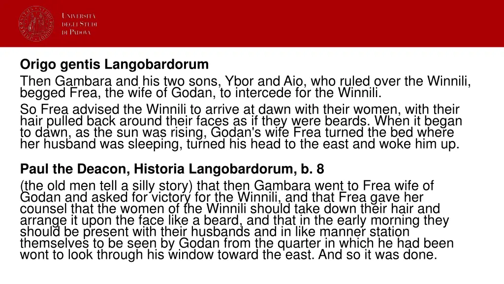 origo gentis langobardorum then gambara