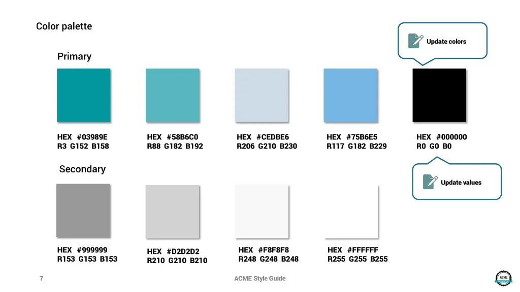 color palette
