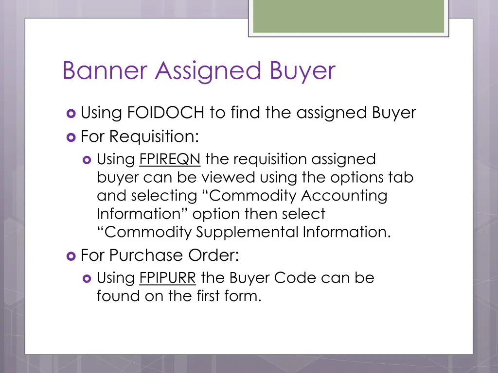 banner assigned buyer