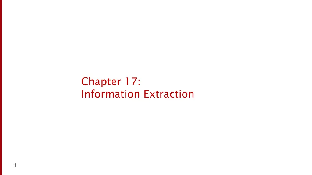 chapter 17 information extraction