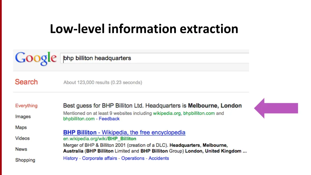 low level information extraction 1
