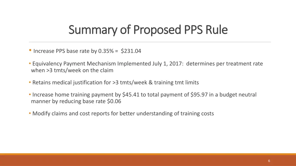 summary of proposed pps rule summary of proposed