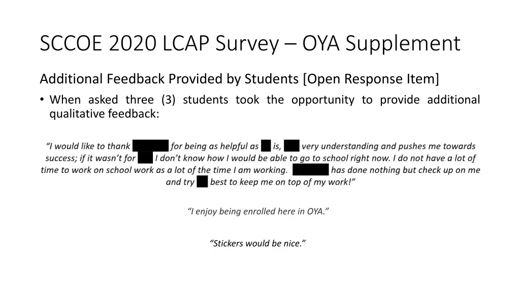 sccoe 2020 lcap survey oya supplement 6