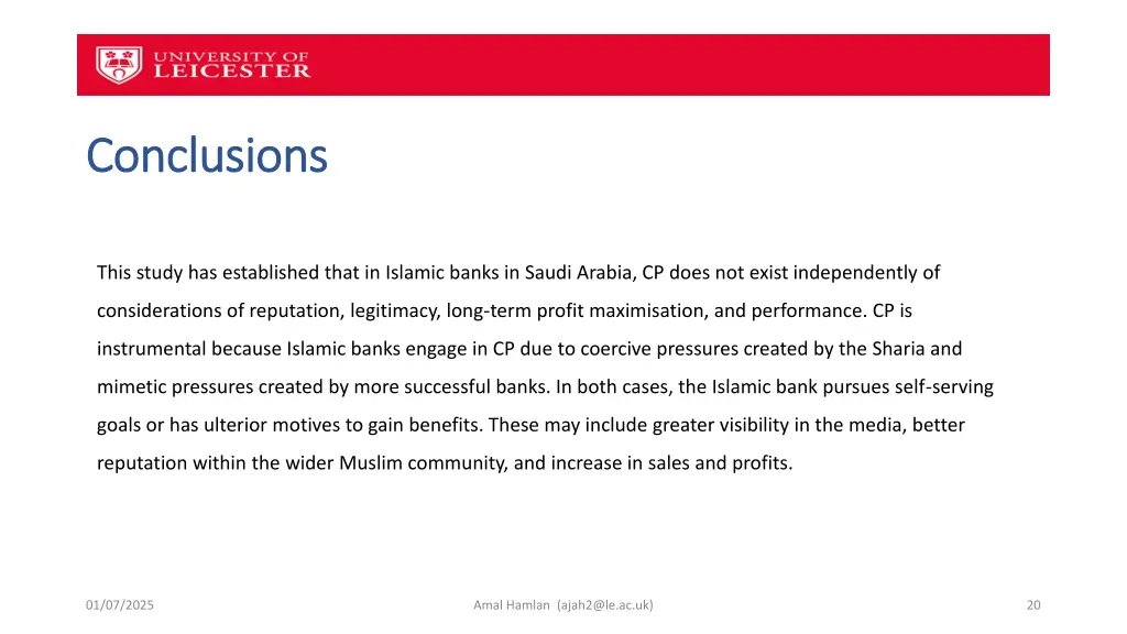 conclusions conclusions