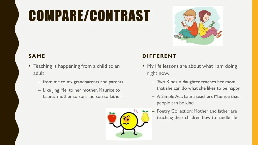 compare contrast