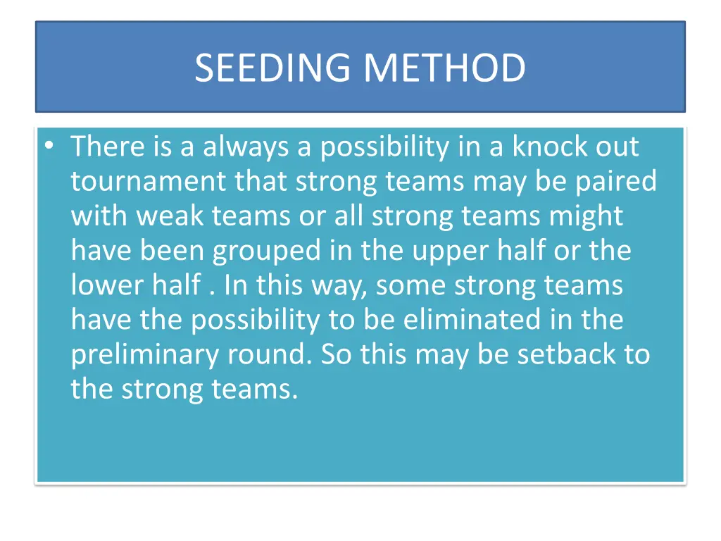 seeding method