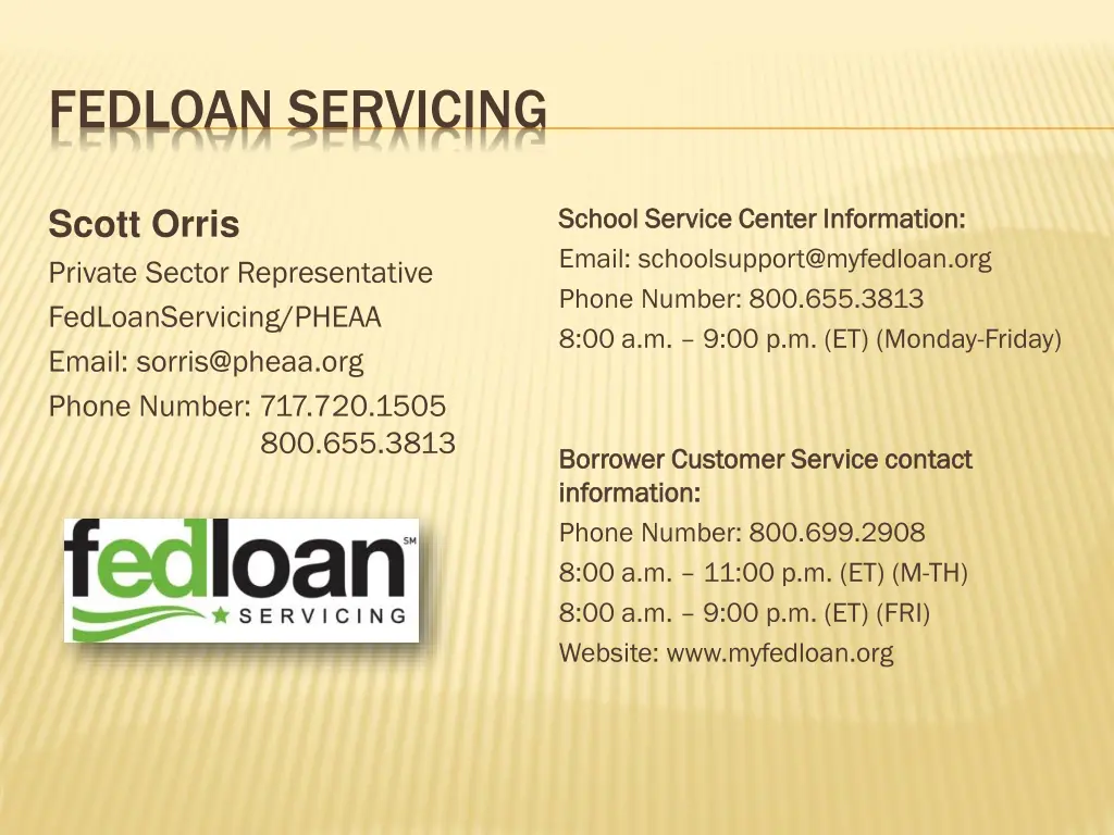 fedloan servicing