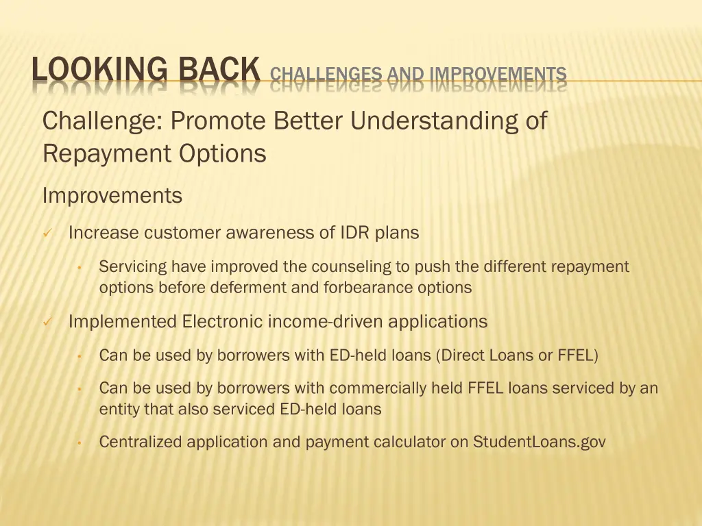 looking back challenges and improvements 3