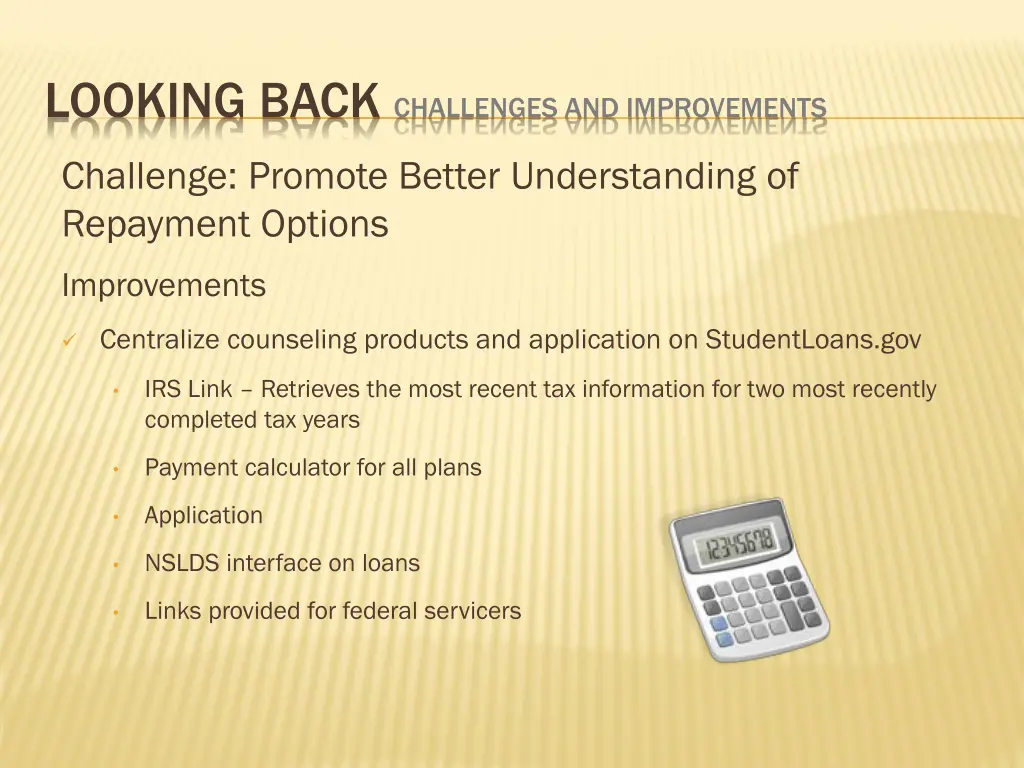 looking back challenges and improvements 4