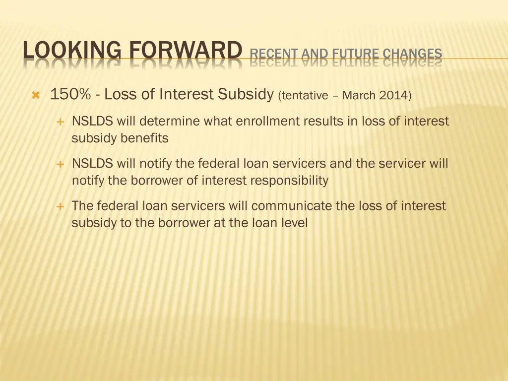 looking forward recent and future changes 2