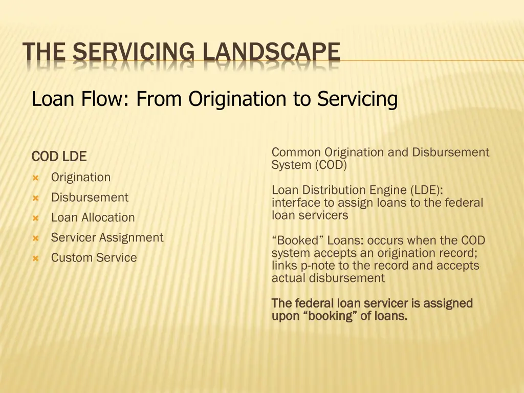 the servicing landscape 2