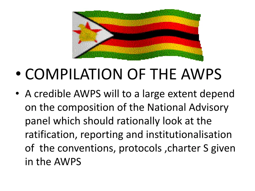 compilation of the awps a credible awps will