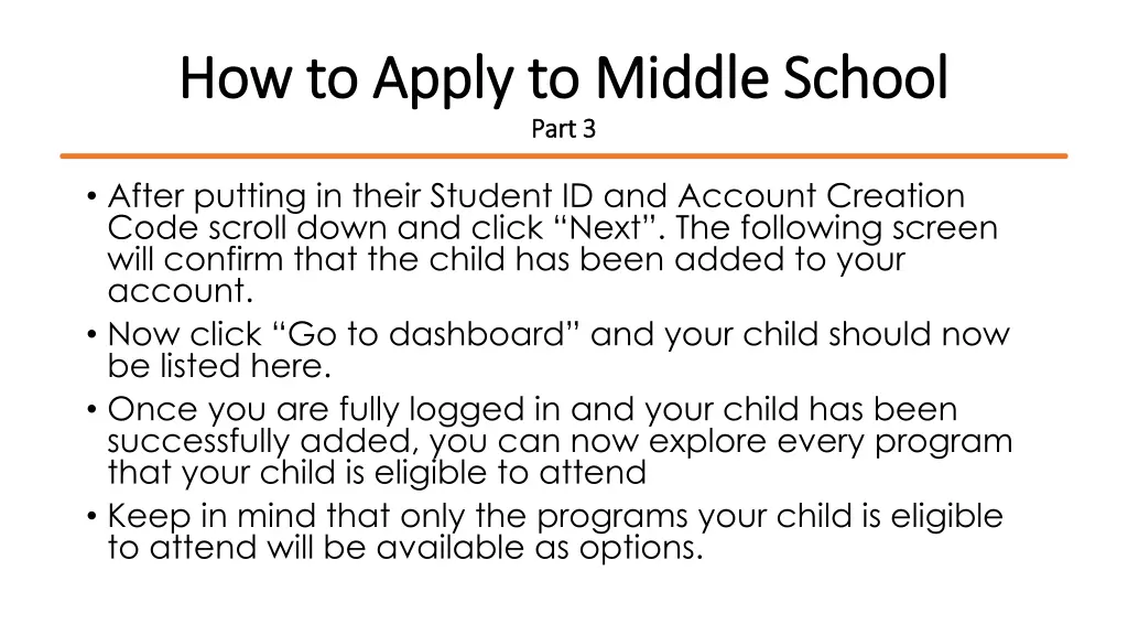 how to apply to middle school how to apply