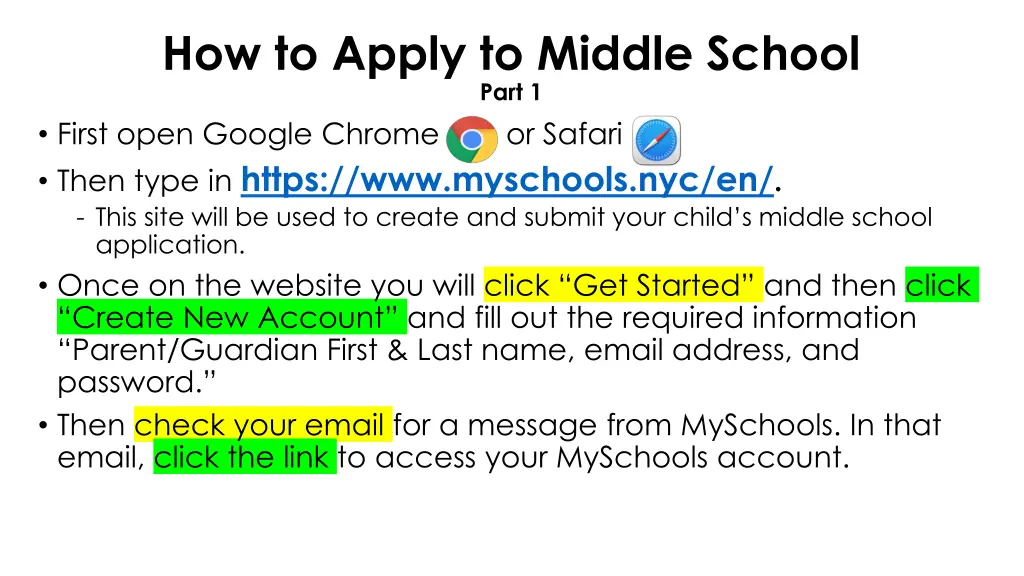 how to apply to middle school part 1 first open