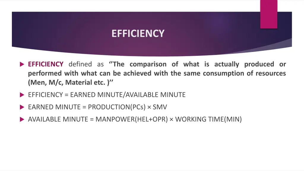 efficiency