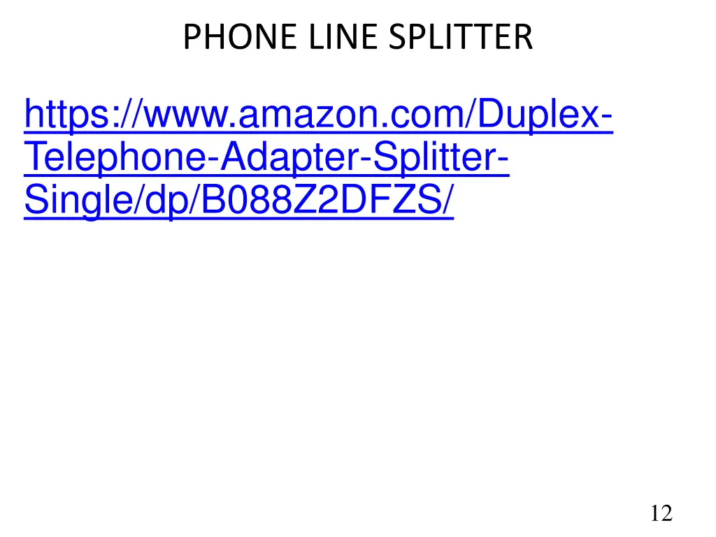 phone line splitter