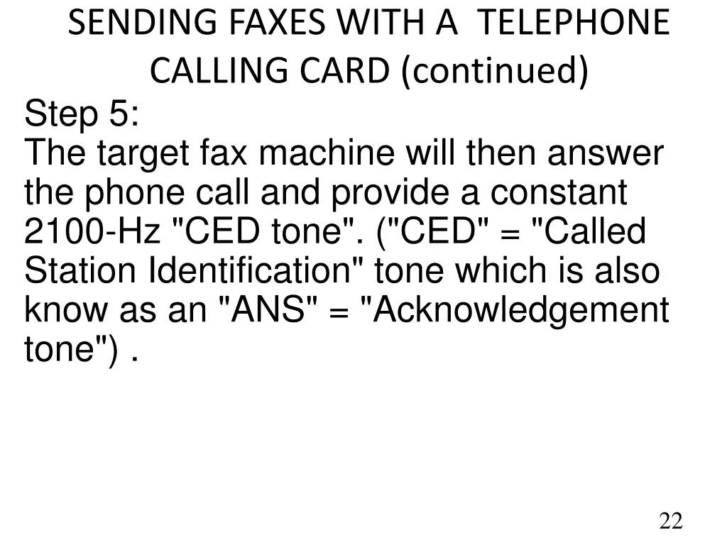 sending faxes with a telephone calling card 6