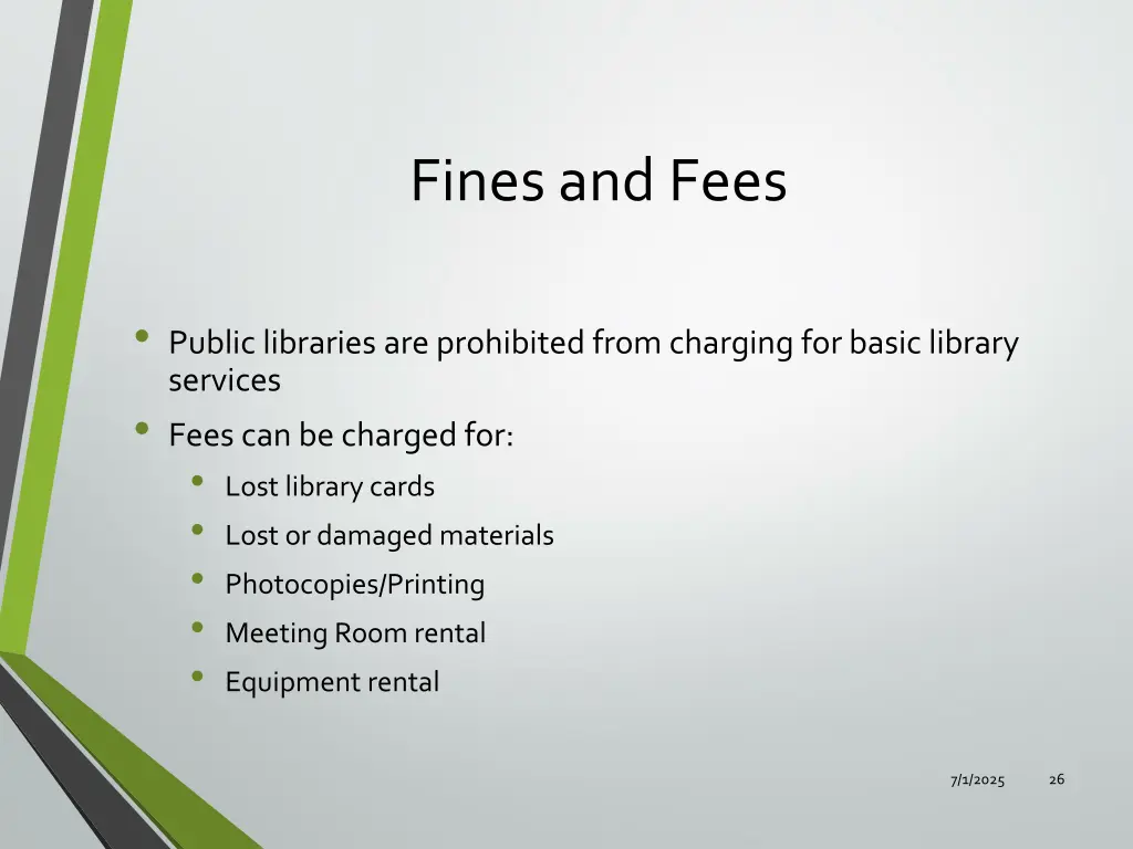 fines and fees