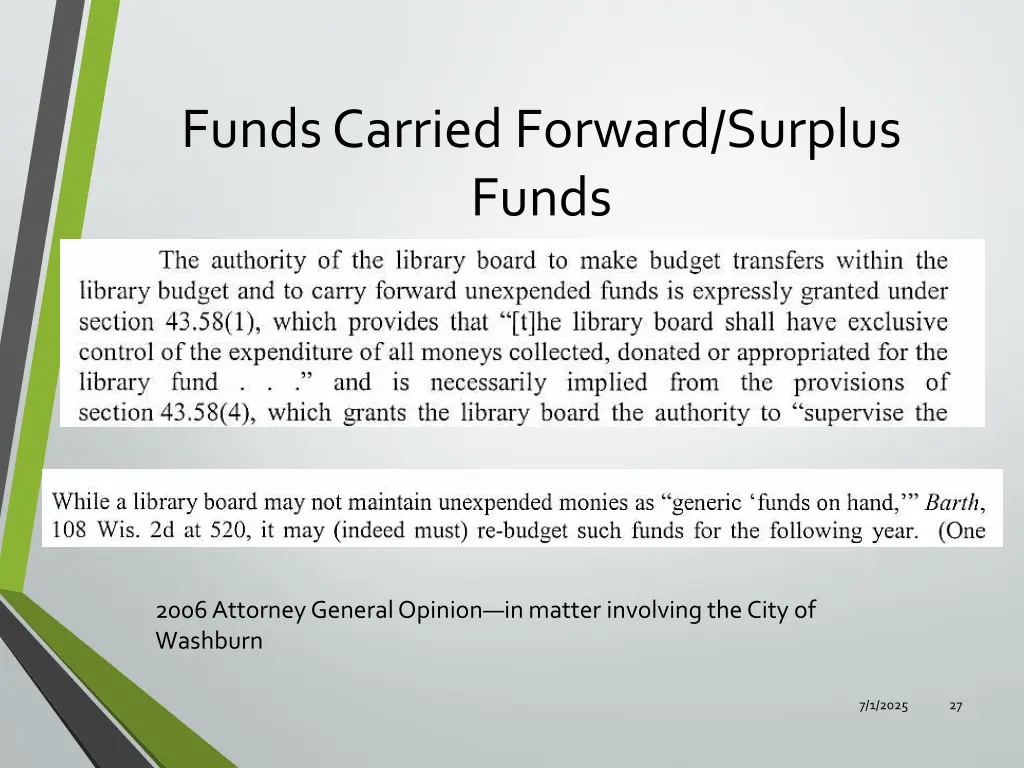 funds carried forward surplus funds