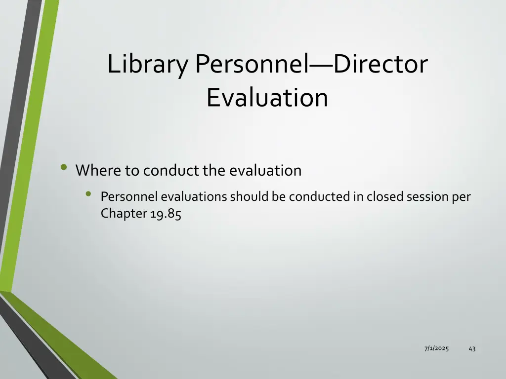 library personnel director evaluation 5