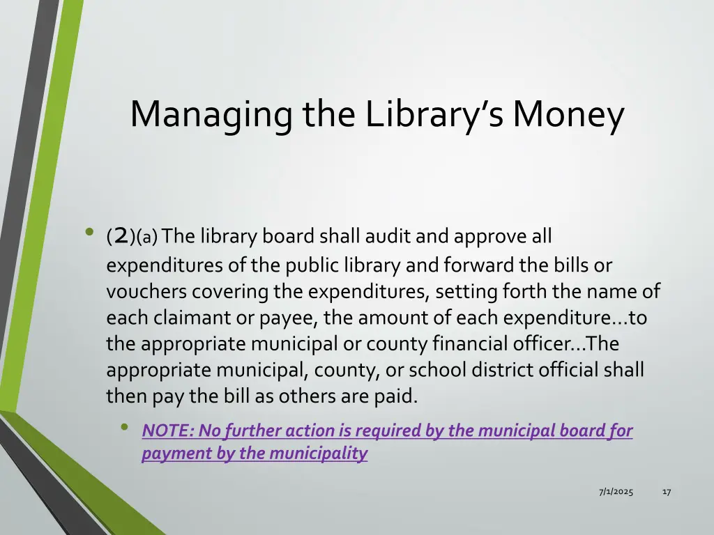 managing the library s money 1
