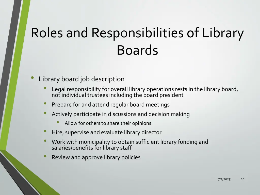 roles and responsibilities of library boards 1