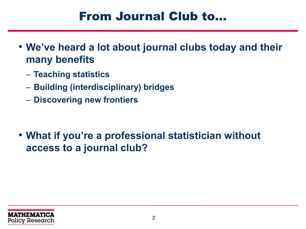 from journal club to