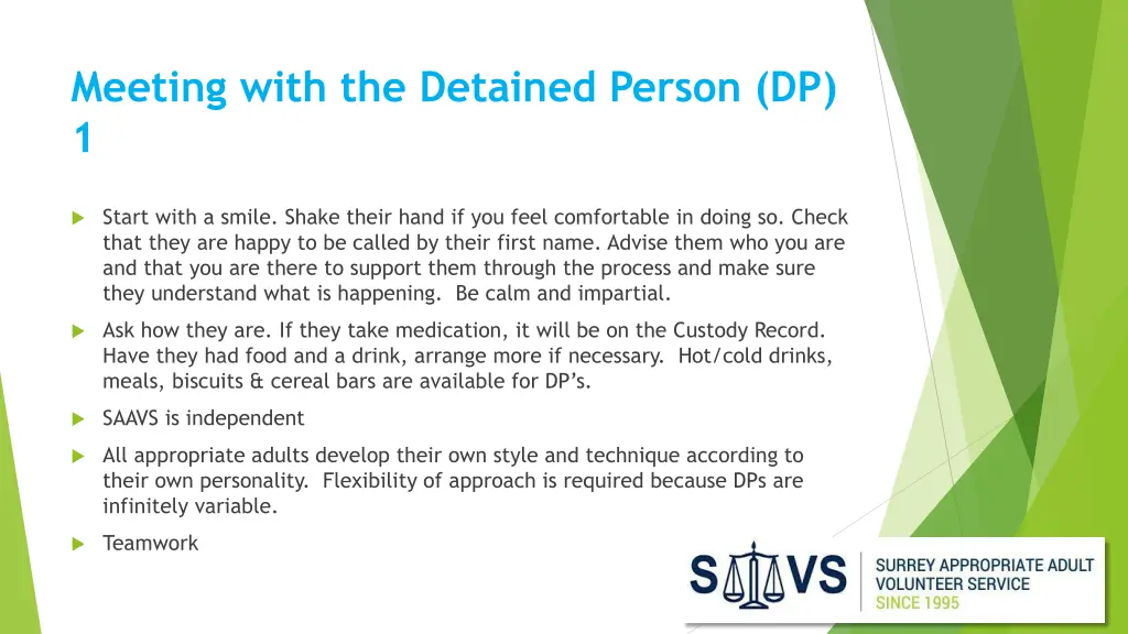 meeting with the detained person dp 1