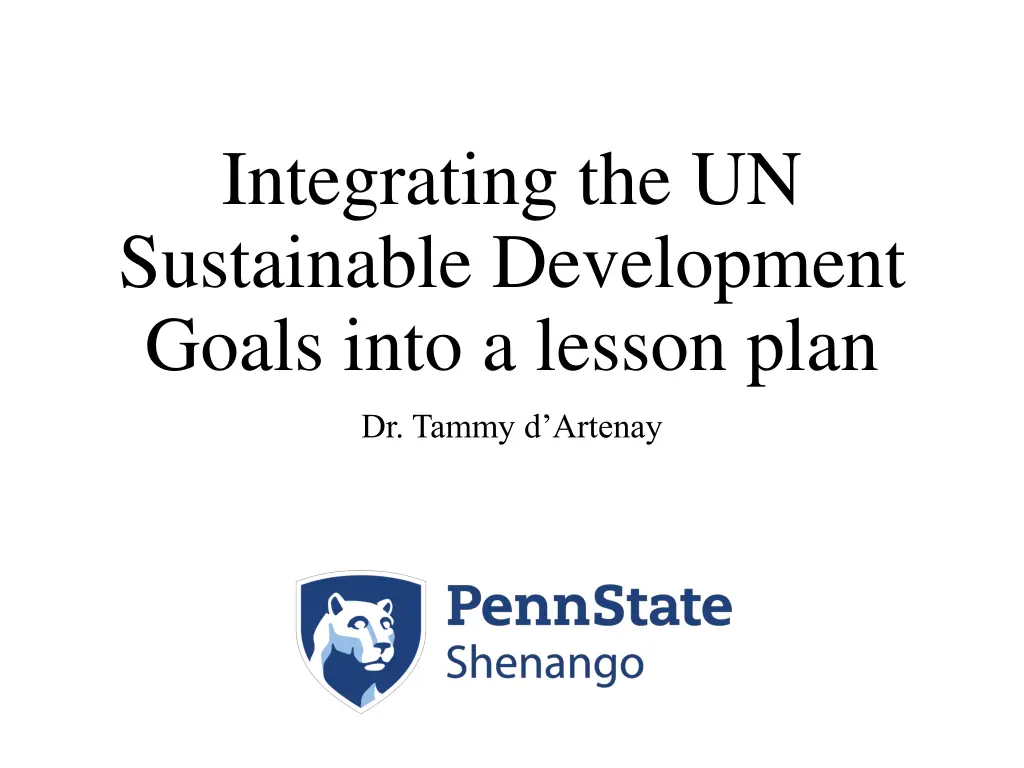 integrating the un sustainable development goals