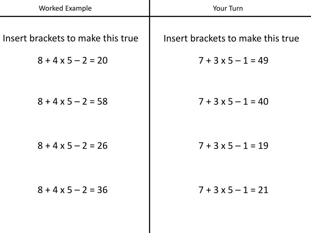 worked example