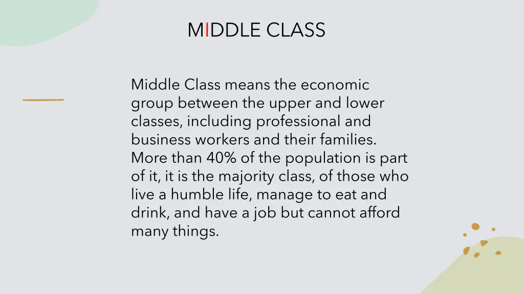 middle class