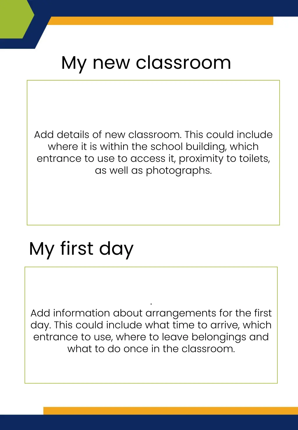 my new classroom