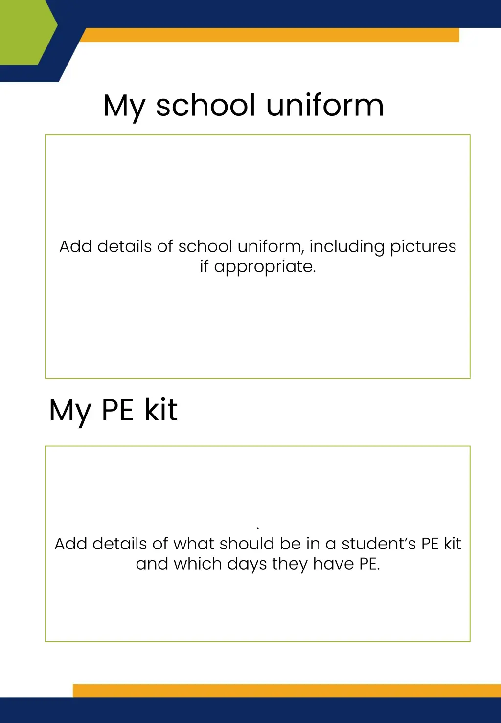 my school uniform