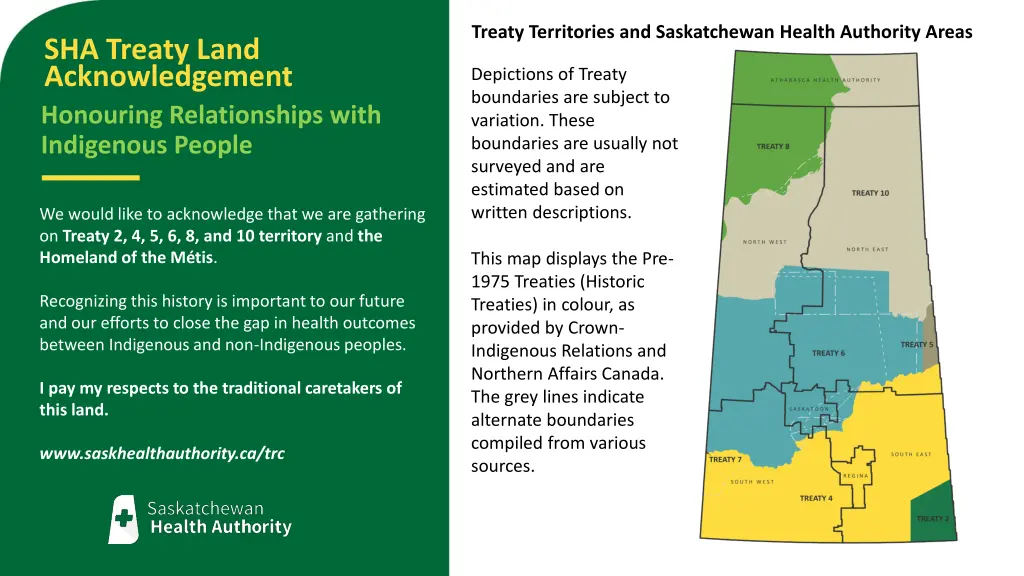 treaty territories and saskatchewan health
