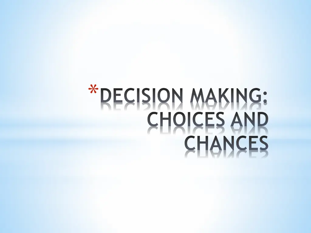 decision making choices and