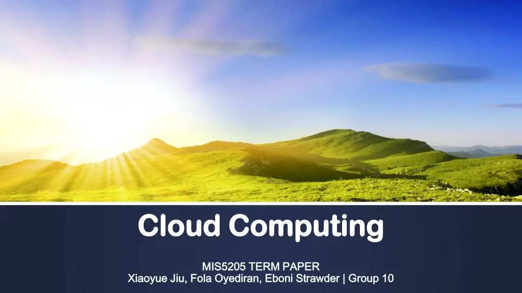cloud computing cloud computing