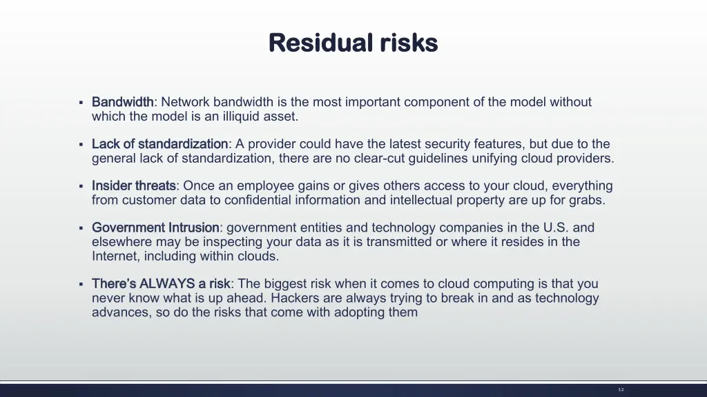 residual risks residual risks