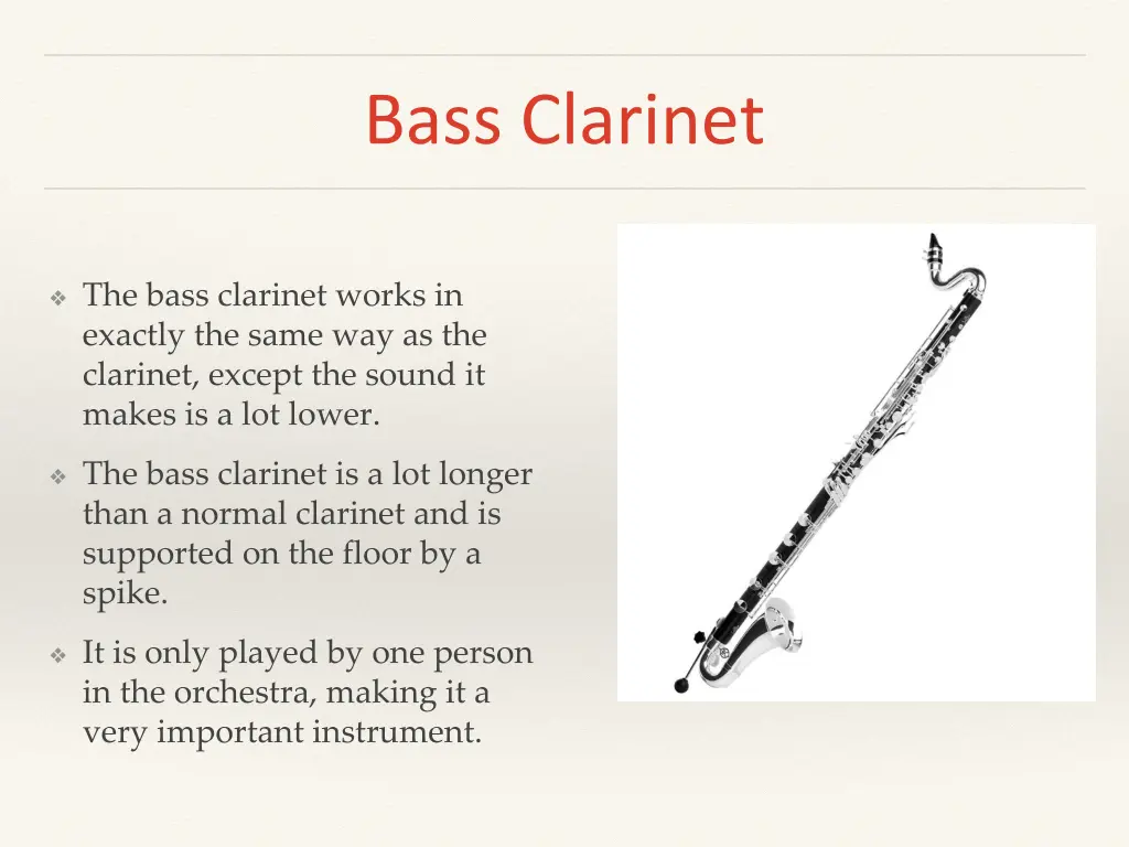 bass clarinet