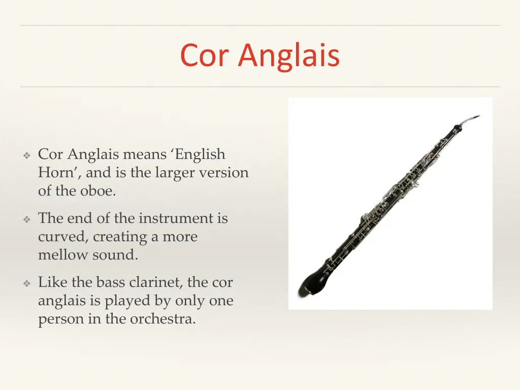 cor anglais