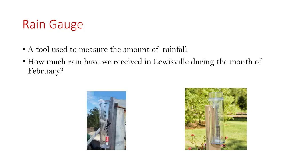 rain gauge