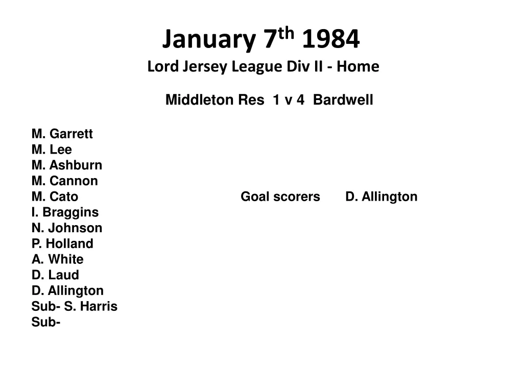 january 7 th 1984 lord jersey league div ii home