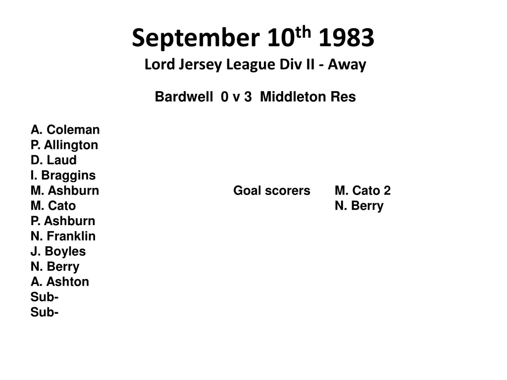 september 10 th 1983 lord jersey league