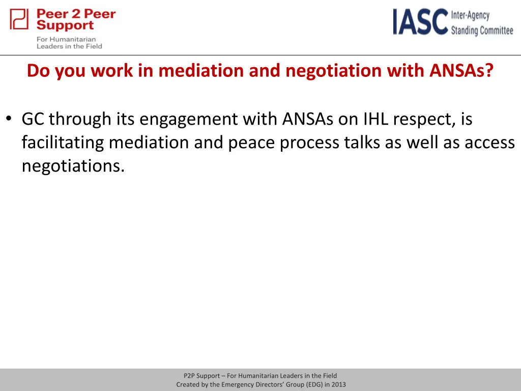 do you work in mediation and negotiation with