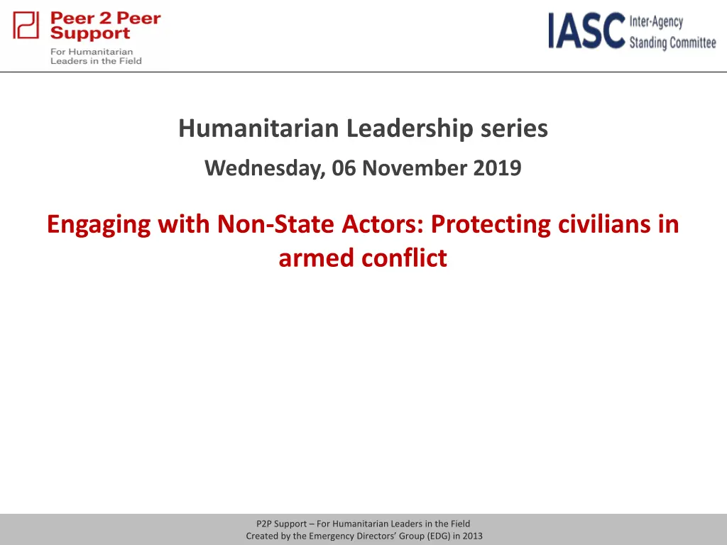 humanitarian leadership series