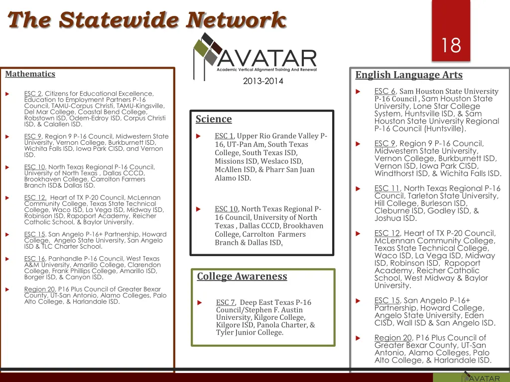 the statewide network